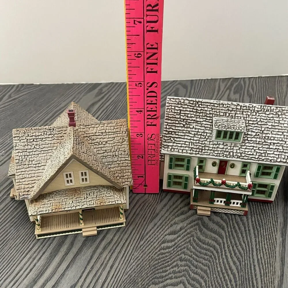Vintage Hallmark Sarah Plain and Tall Lot of 5 Houses Christmas Holiday Open Box
